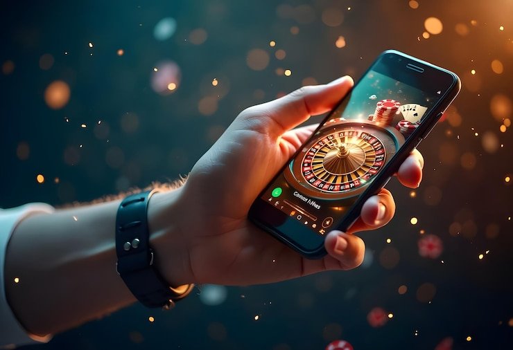 Pengguna wanita Indonesia mengakses platform fosil777 dari smartphone Android dengan koneksi mobile yang stabil